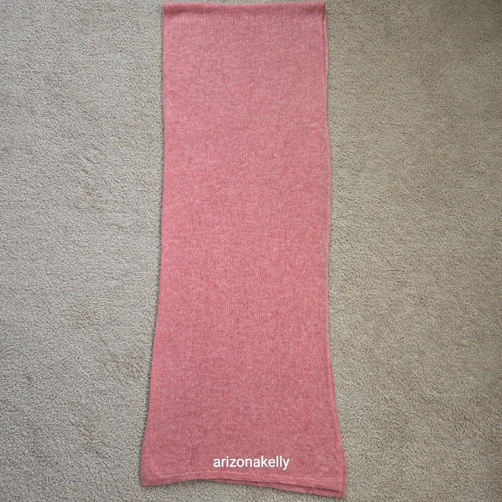 Pure Collection Cashmere Scarf Heather Pink FLAW
